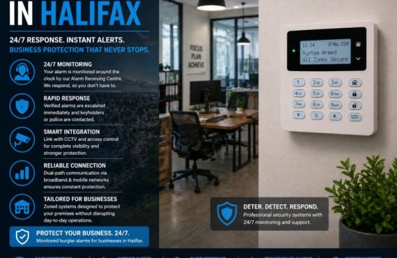 Monitored Burglar Alarms in Halifax: Why Monitored Systems Are Critical for Business Security